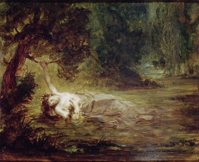 Der Tod von Ophelia, 1838 von Ferdinand Victor Eugene Delacroix